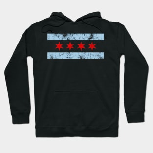 Chicago Flag Distressed Chi Town Windy City Hoodie